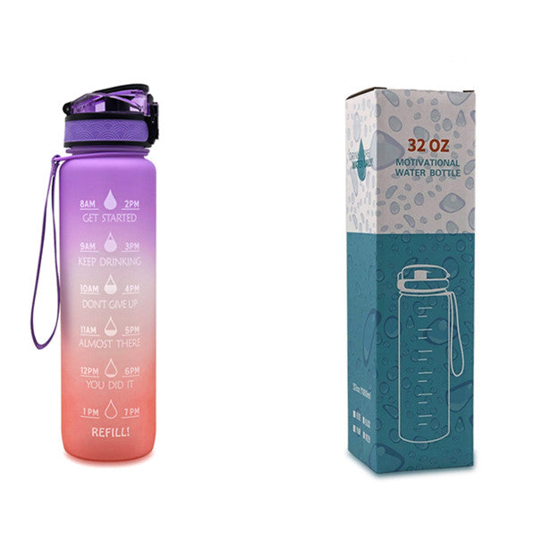1L Tritan Motivational Water Bottle | Leakproof Sports & Fitness Bottle
