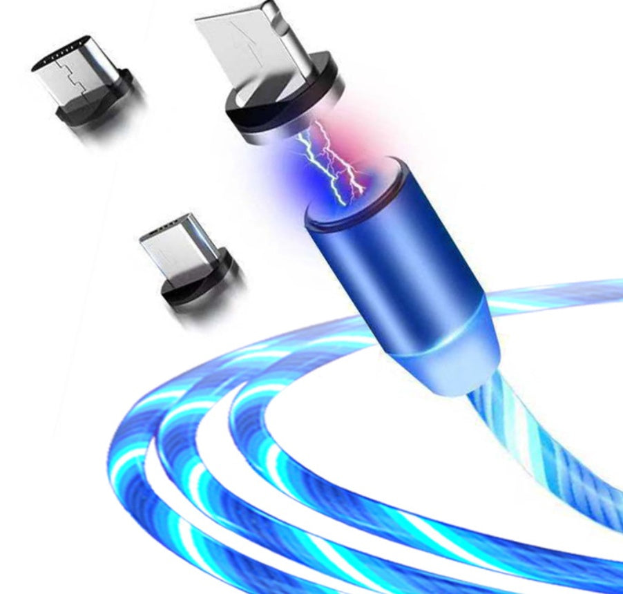 Flowing Light Magnetic Charging Cable | iPhone, Android & USB-C Compatible