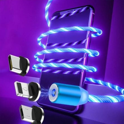 Flowing Light Magnetic Charging Cable | iPhone, Android & USB-C Compatible