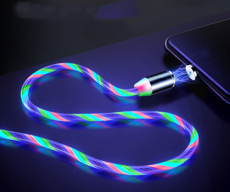 Flowing Light Magnetic Charging Cable | iPhone, Android & USB-C Compatible