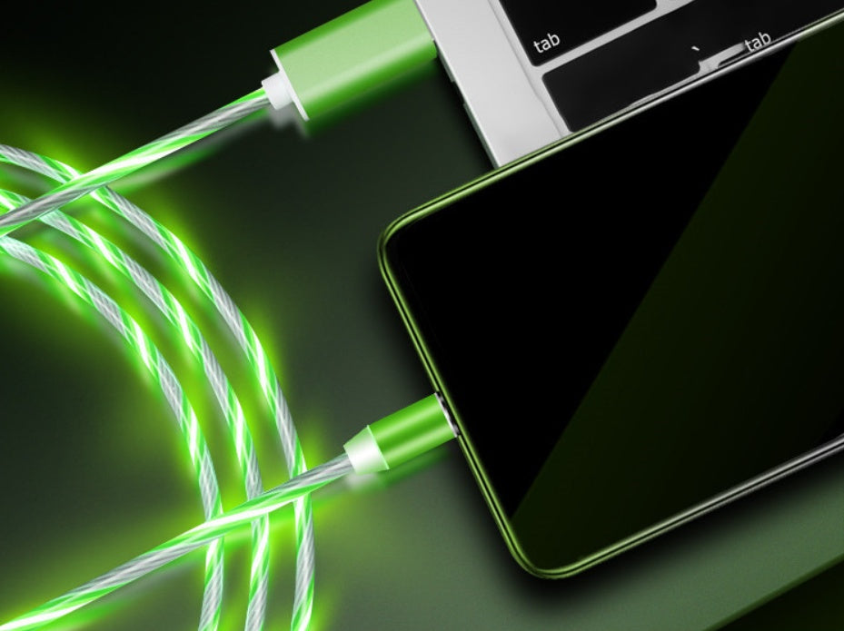Flowing Light Magnetic Charging Cable | iPhone, Android & USB-C Compatible