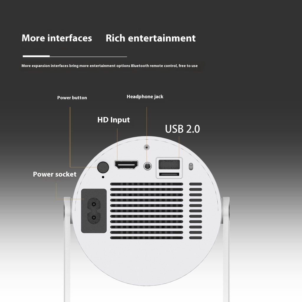 Portable Home Projector | 180° Auto-Focus Mini Video Projector