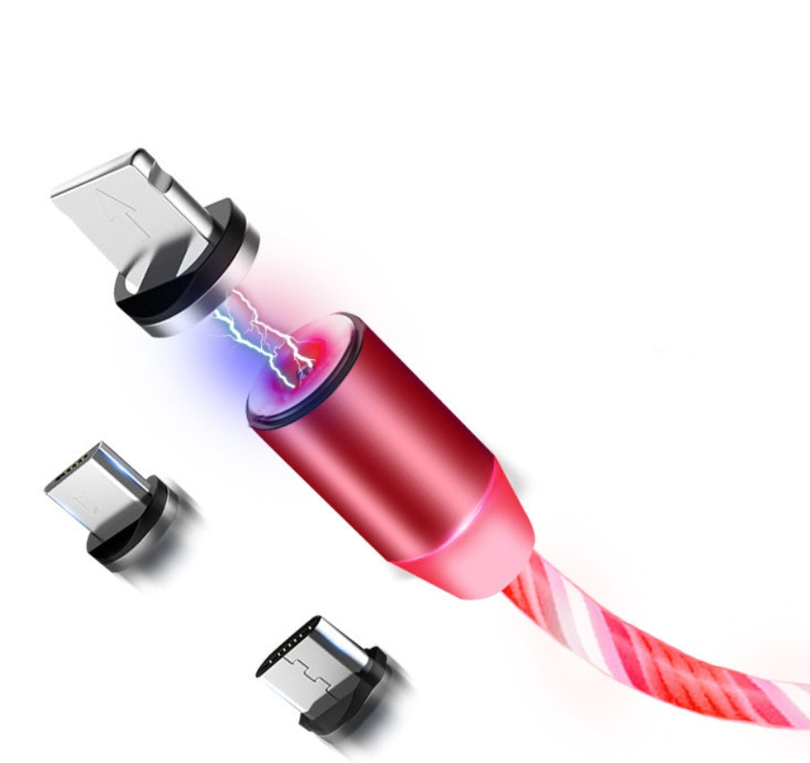 Flowing Light Magnetic Charging Cable | iPhone, Android & USB-C Compatible