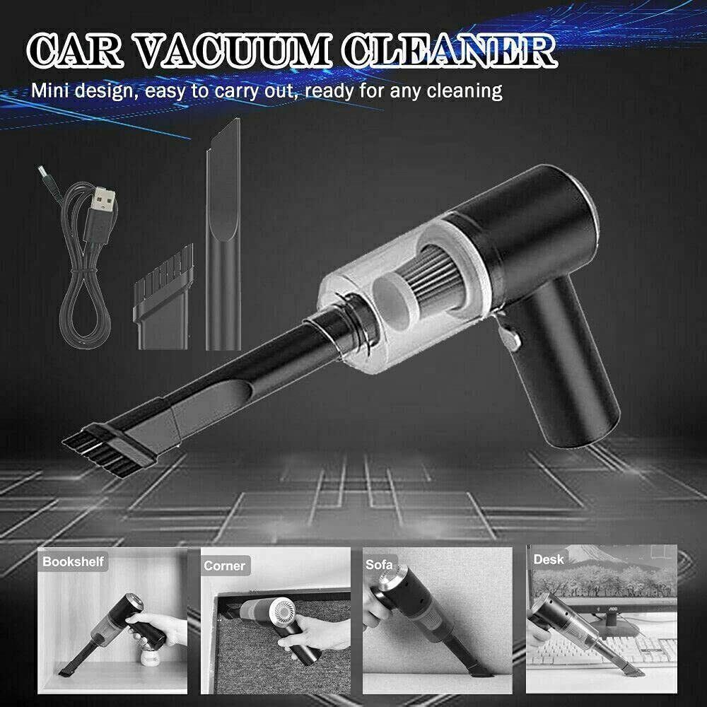 Portable Cordless Handheld Vacuum Cleaner | High-Power Rechargeable Car & Home Vac