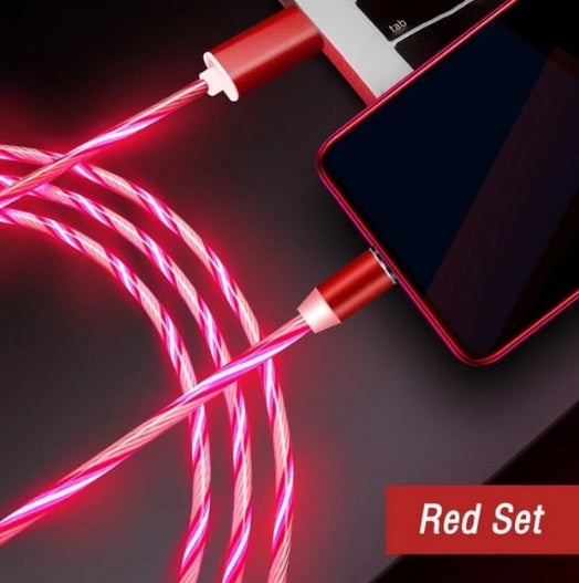 Flowing Light Magnetic Charging Cable | iPhone, Android & USB-C Compatible