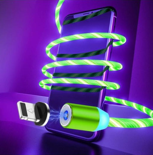 Flowing Light Magnetic Charging Cable | iPhone, Android & USB-C Compatible