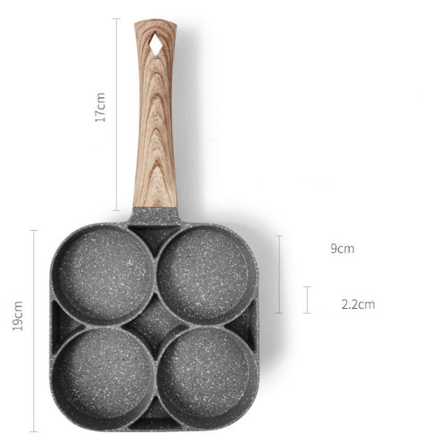 4-Hole Egg Frying Pan with Non-Stick Coating