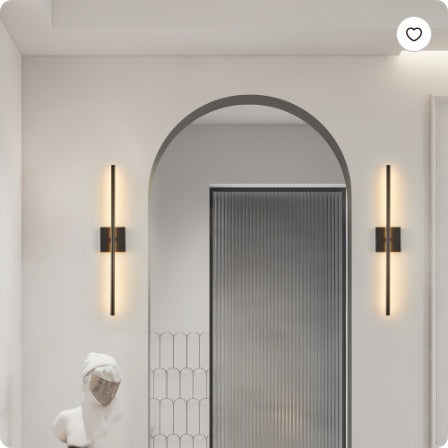 2-Pack Modern LED Wall Sconce | Minimalist Black Matte Indoor Wall Light