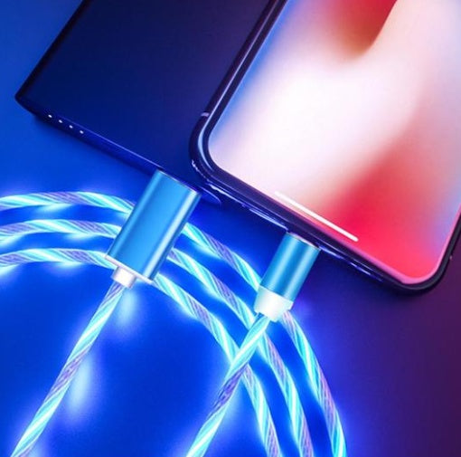 Flowing Light Magnetic Charging Cable | iPhone, Android & USB-C Compatible