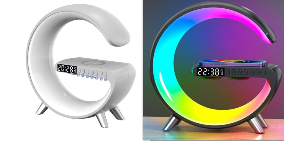 Smart LED Atmosphere Lamp with Wireless Charging & Bluetooth Speaker
