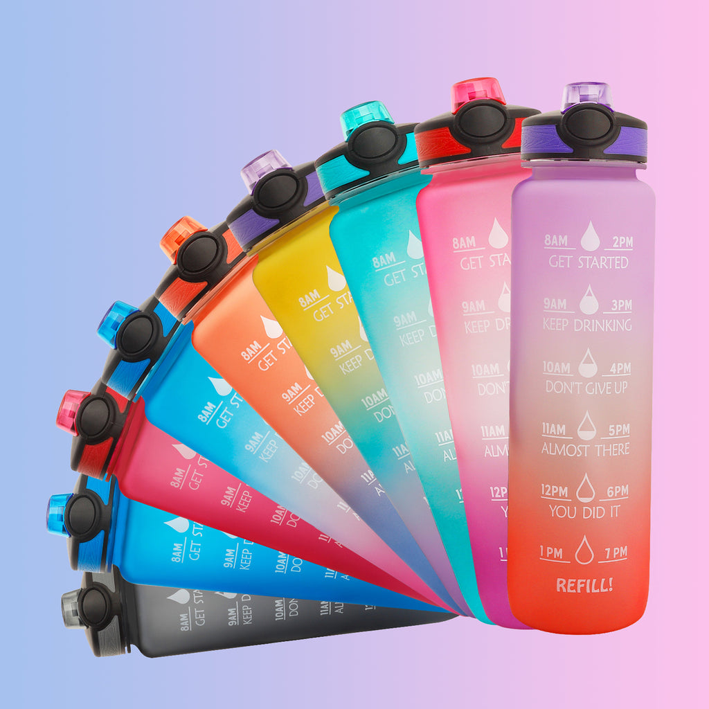 1L Tritan Motivational Water Bottle | Leakproof Sports & Fitness Bottle