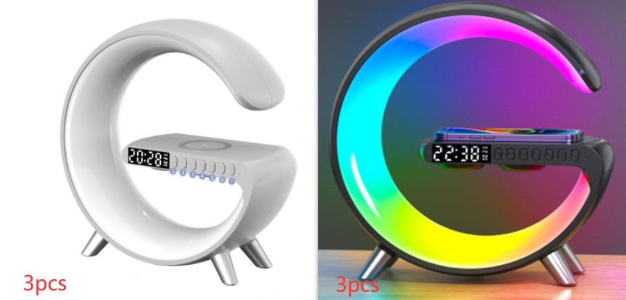 Smart LED Atmosphere Lamp with Wireless Charging & Bluetooth Speaker