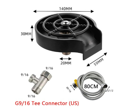 High-Pressure Cup Washer Rinser | Automatic Bar & Kitchen Glass Cleaner