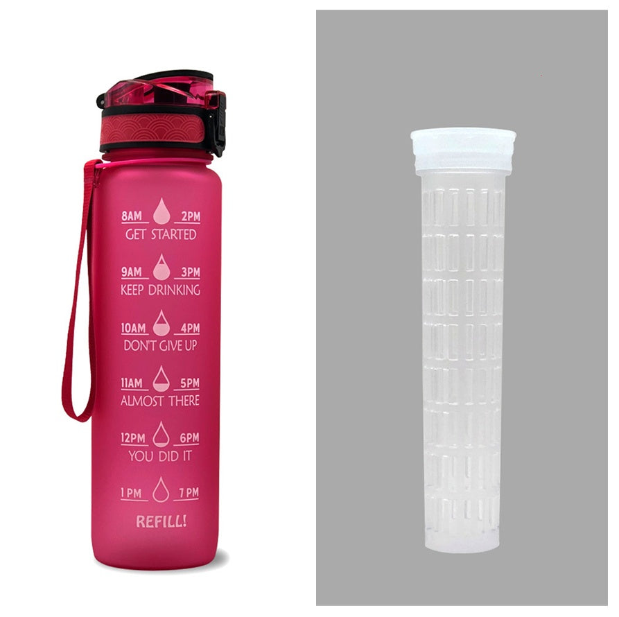 1L Tritan Motivational Water Bottle | Leakproof Sports & Fitness Bottle
