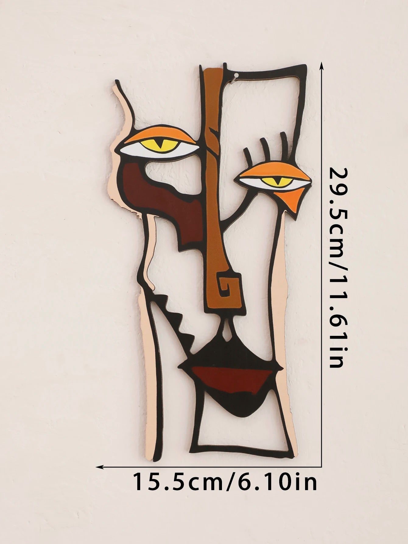 Abstract Face Wall Hanging Wooden Wall Decor