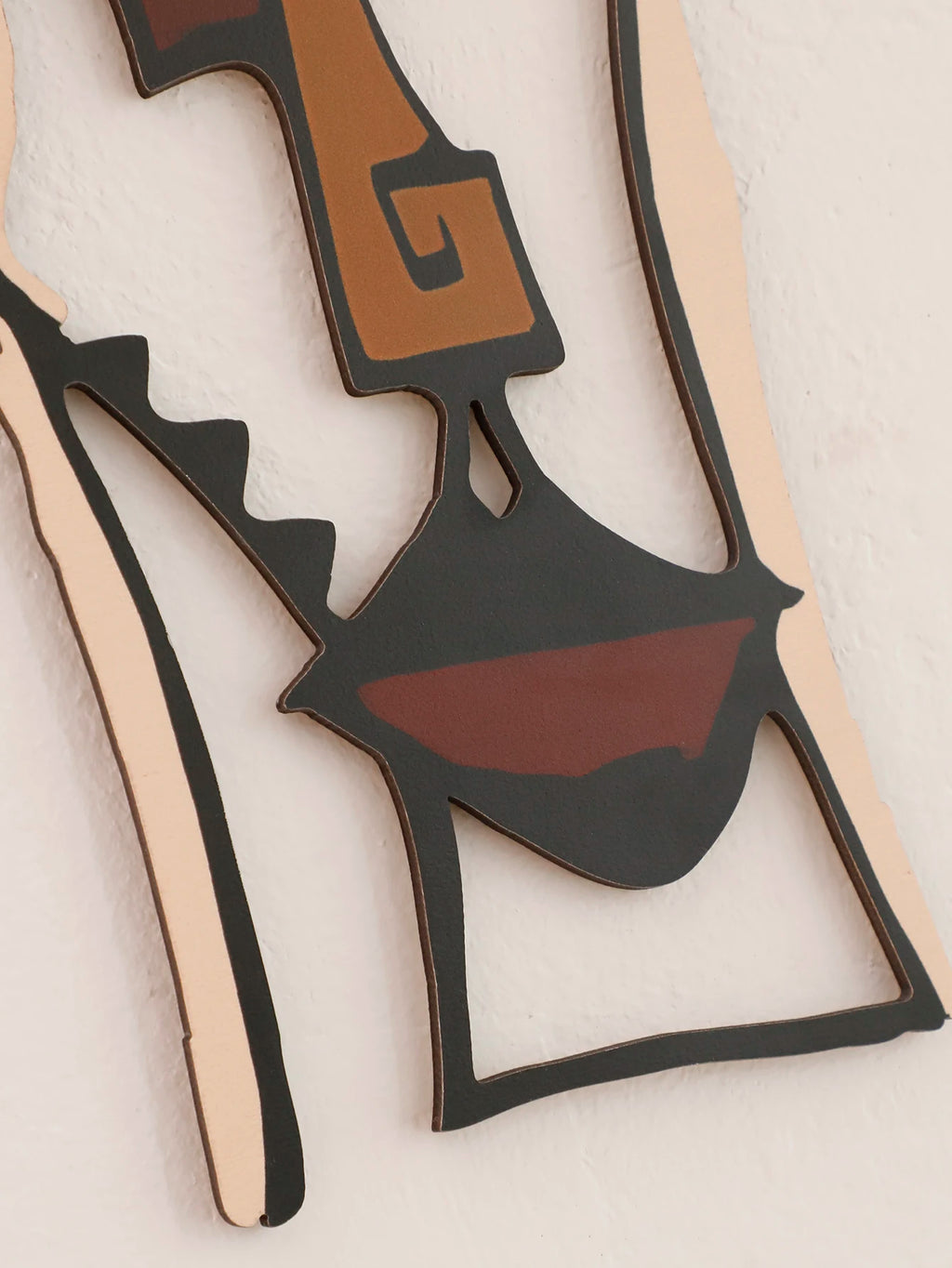 Abstract Face Wall Hanging Wooden Wall Decor