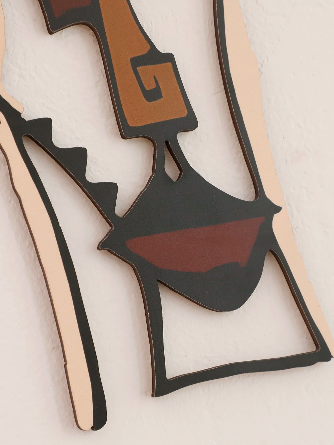 Abstract Face Wall Hanging Wooden Wall Decor