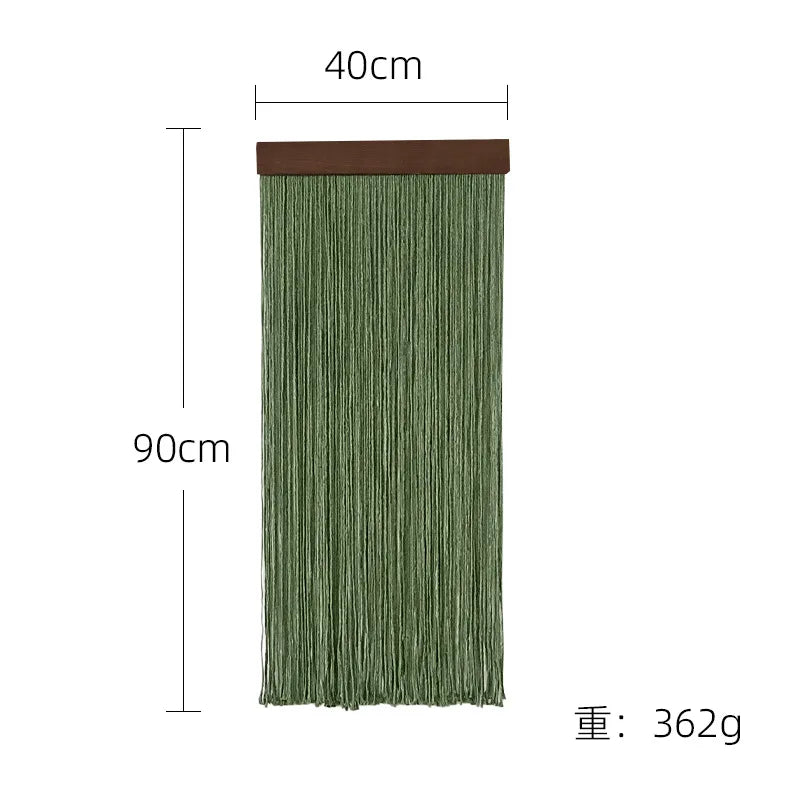 Boho Decor Wooden Wall Art Hanging Tapestry With Tassel