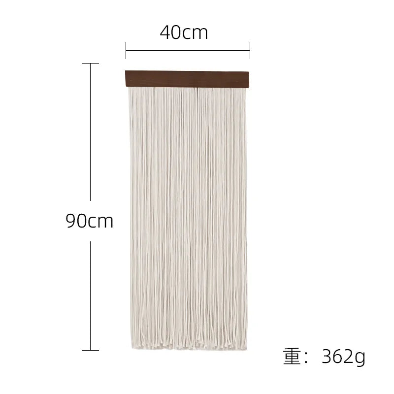 Boho Decor Wooden Wall Art Hanging Tapestry With Tassel