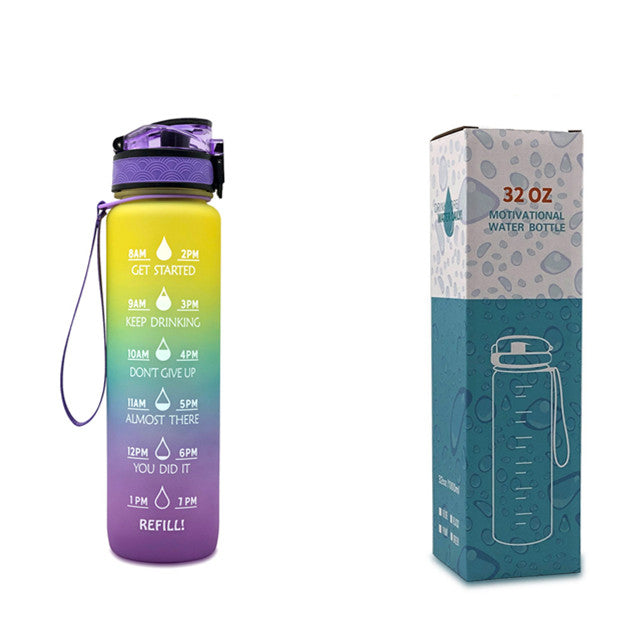 1L Tritan Motivational Water Bottle | Leakproof Sports & Fitness Bottle