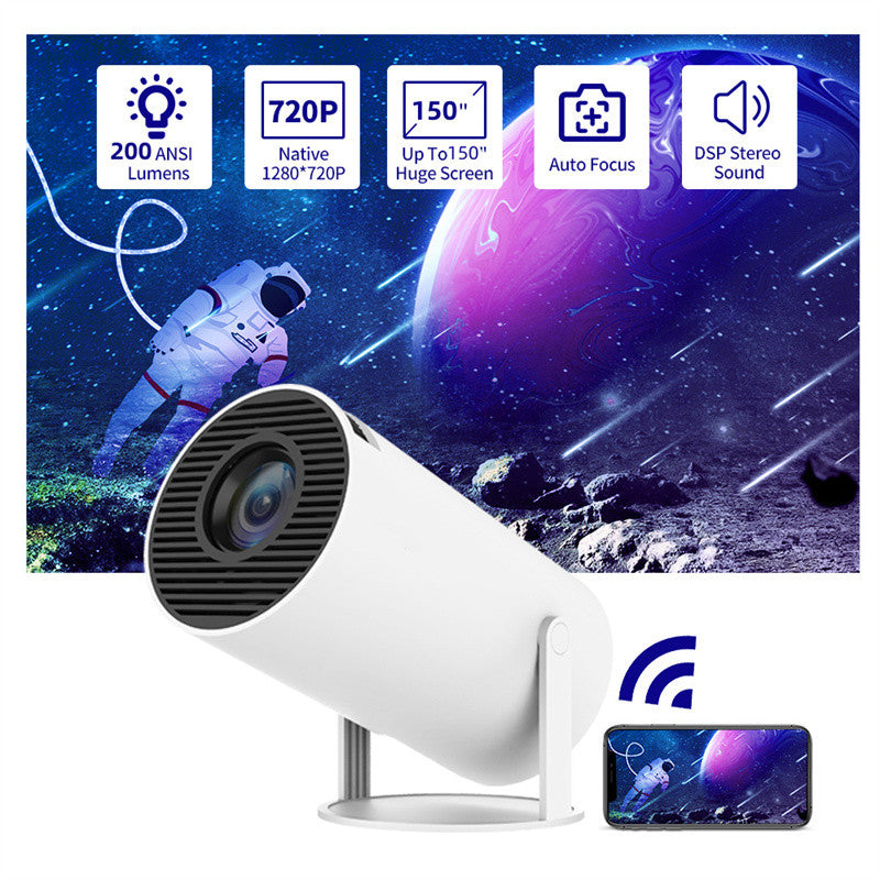 Portable Home Projector | 180° Auto-Focus Mini Video Projector