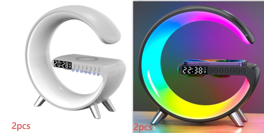 Smart LED Atmosphere Lamp with Wireless Charging & Bluetooth Speaker