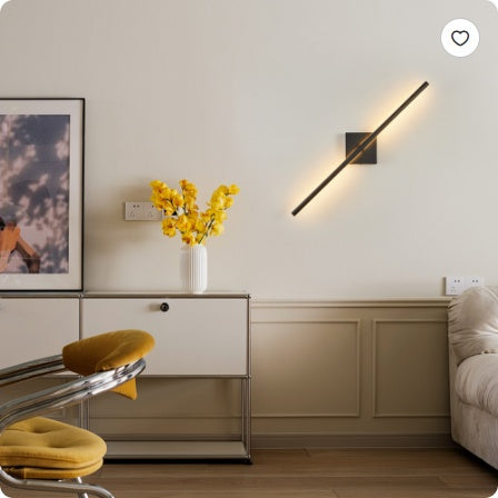 2-Pack Modern LED Wall Sconce | Minimalist Black Matte Indoor Wall Light
